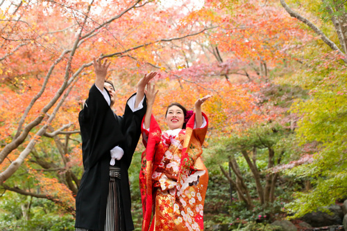 勝尾寺　ロケーション撮影　オリジナルフォトウェディング　前撮り　プランナー相談