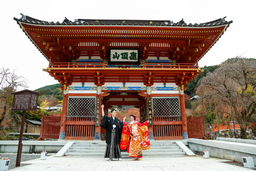 勝尾寺　ロケーションフォト　ロケーション撮影　フォトウェディング　オリジナルフォト　プロデュース会社　プランナー