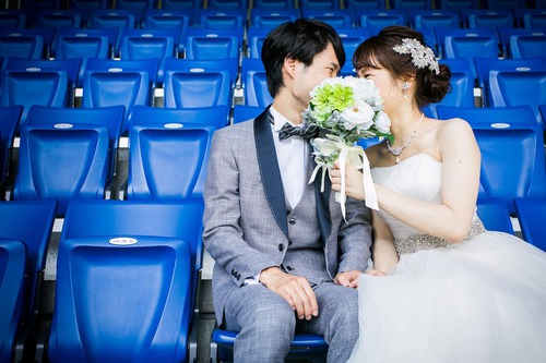 パナソニックスタジアム吹田　吹田スタジアム　ガンバ大阪　フォトウェディング　結婚式