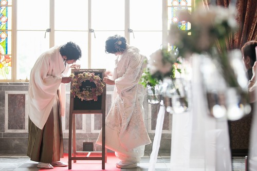 結婚式　オリジナルウェディング　結婚証明書　証明書　手作りアイテム　手作り　人前式　宣誓　中央公会堂　WEDDING DESIGN LAB