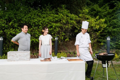 オリジナルウェディング　結婚式　披露宴　料理　コース料理　フレンチ　和洋折衷　ウェディングメニュー　ケータリング　デザートブッフェ　前菜ブッフェ　ビュッフェ　デザートビュッフェ　美味しい　食べ放題　肉
