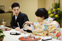 御霊神社　和婚　オリジナルウェディング　大阪　本町　結婚式　フリープランナー　神前式　会食　家族婚　ファミリーウェディング　