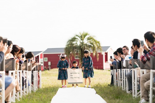 ガーデンウェディング　大阪　ガーデンパーティー　結婚式　緑　新緑