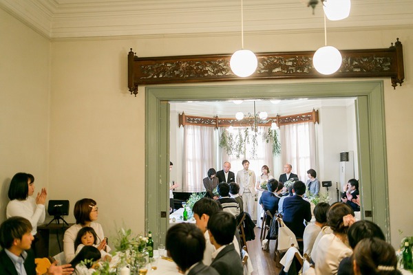 食堂 結婚式 旧グッゲンハイム邸 オリジナルウェディング 大阪 神戸 京都 ウェディングデザインラボ