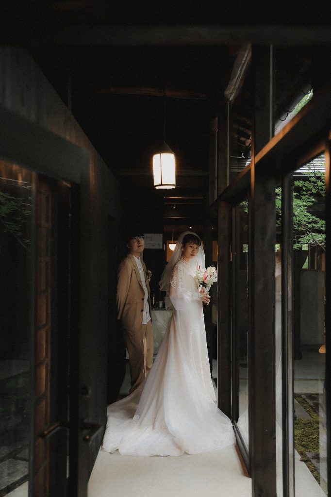 京都のもやし町家で家族婚の結婚式