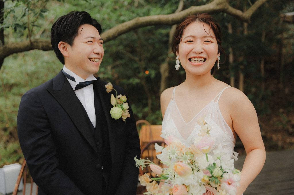 森の中での結婚式ファーストミート