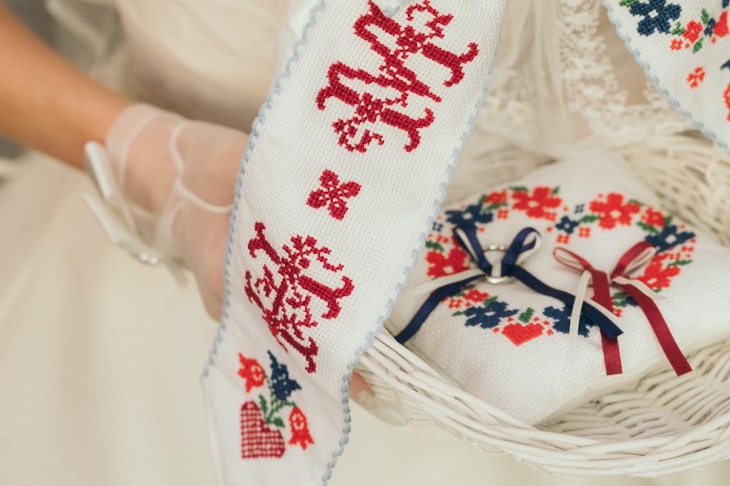 結婚式の手作りリングピロー