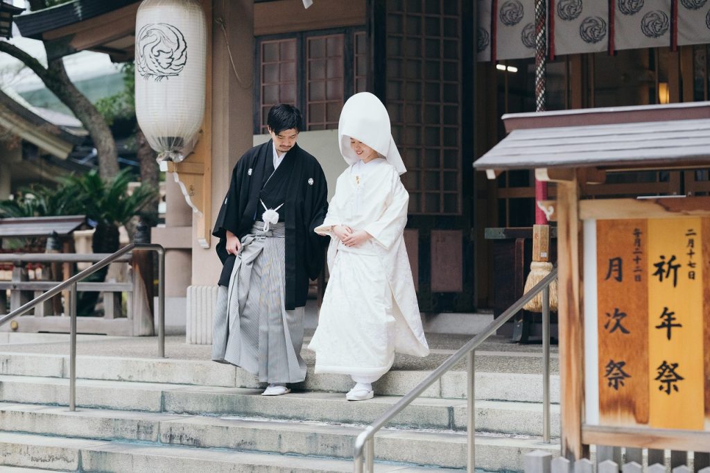 大阪坐摩神社での神前結婚式