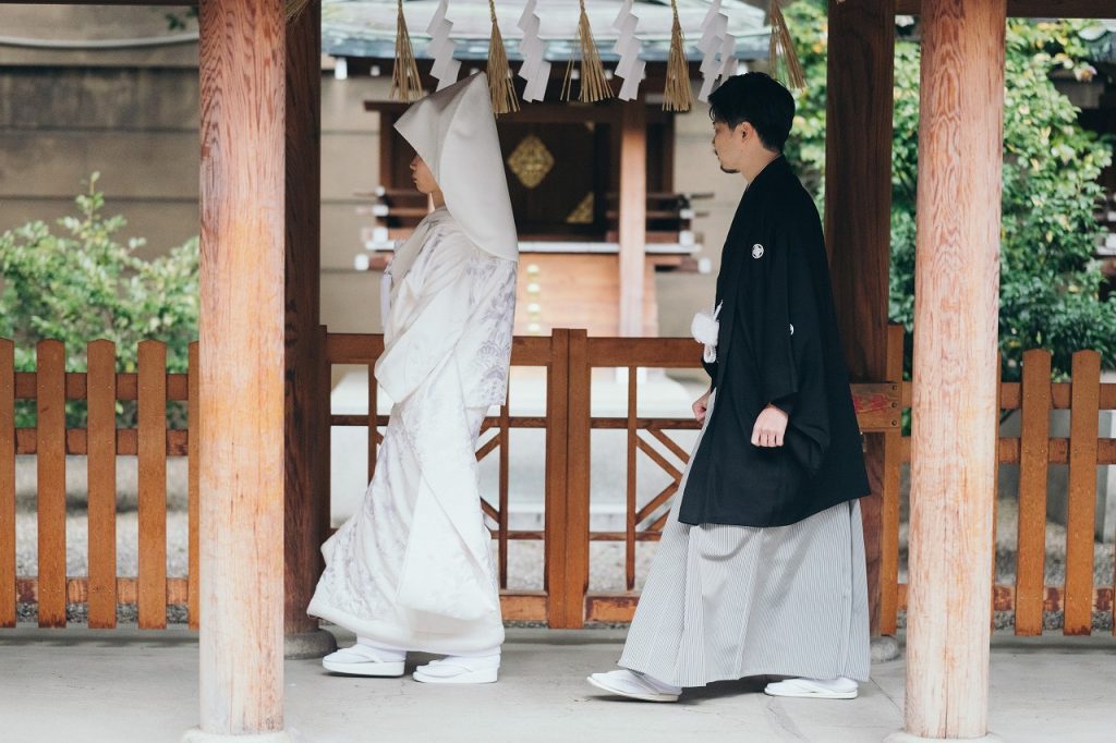 大阪坐摩神社での神前結婚式