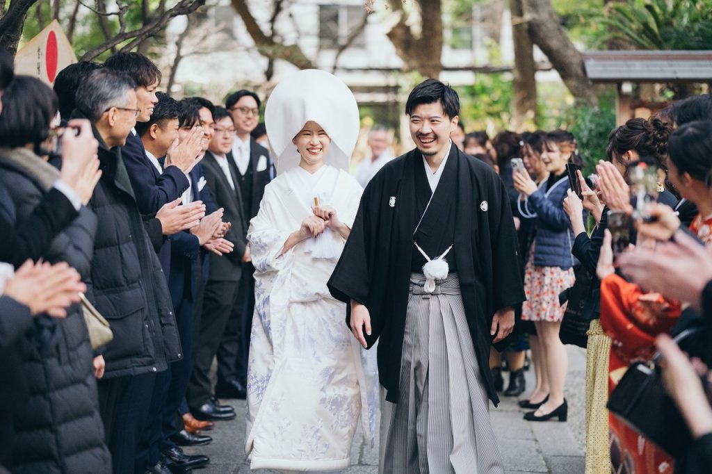 大阪坐摩神社での神前結婚式