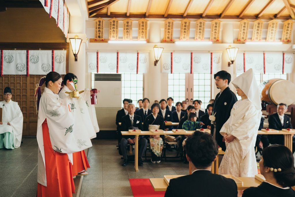 大阪坐摩神社での神前結婚式