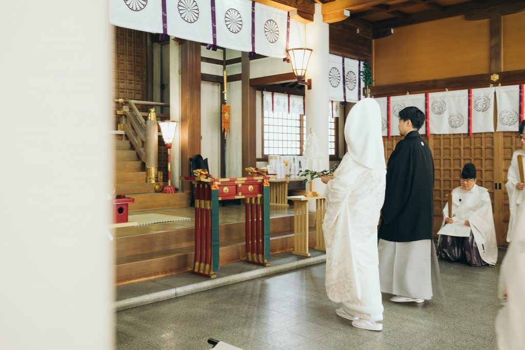 大阪坐摩神社での神前結婚式