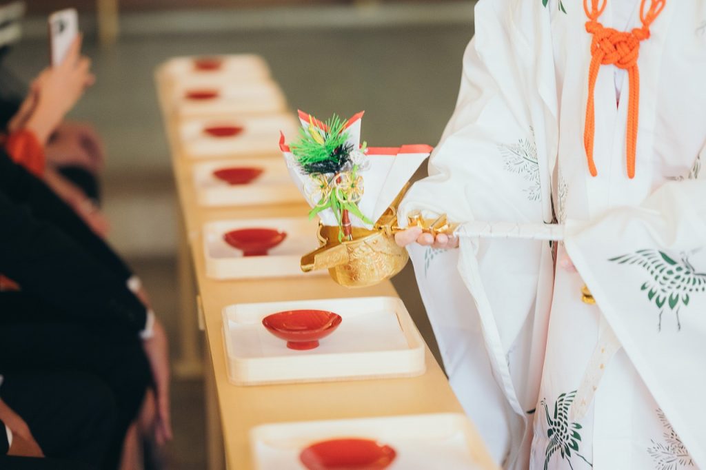 大阪坐摩神社での神前結婚式