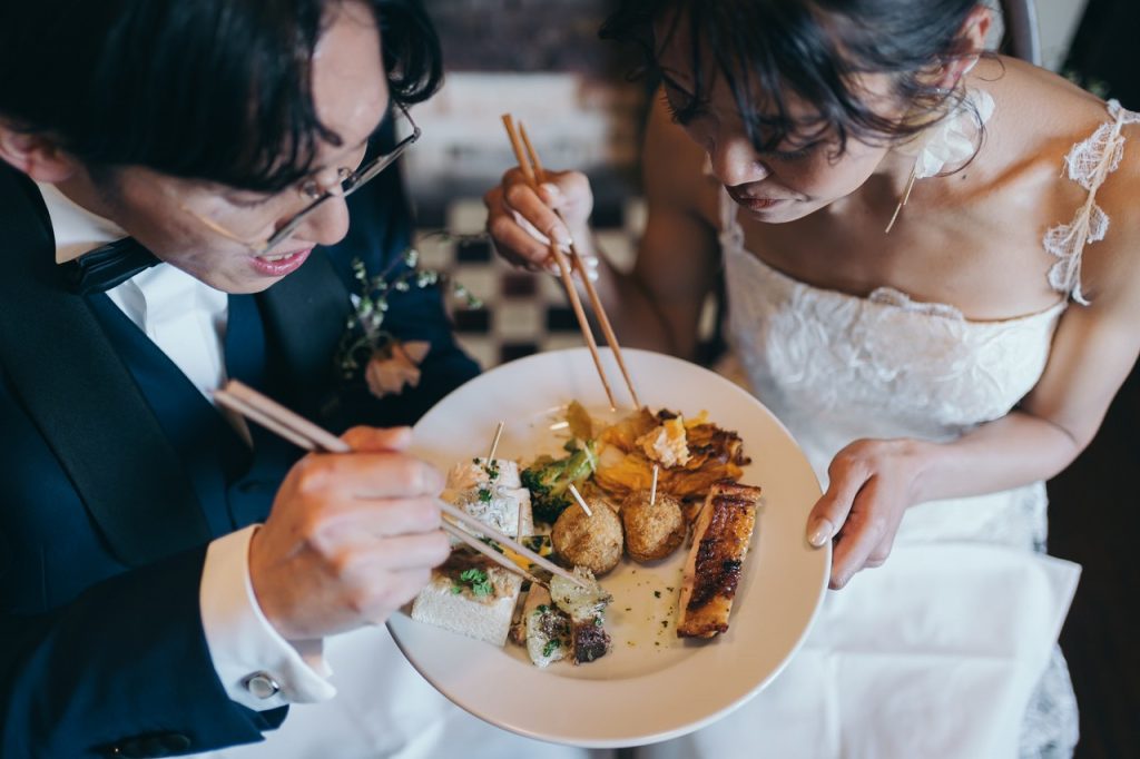 結婚式のビュッフェ料理