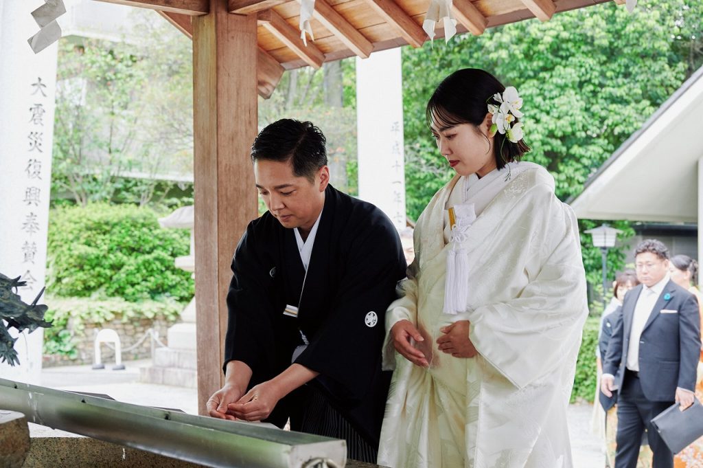 手水の儀 神前式 和婚