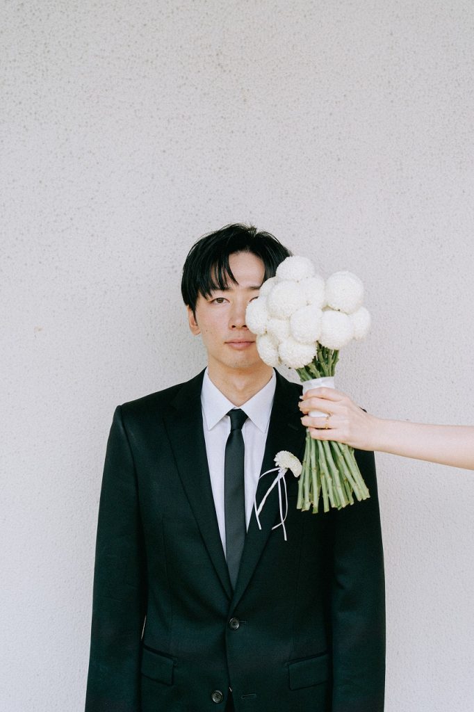 マムブーケと新郎様