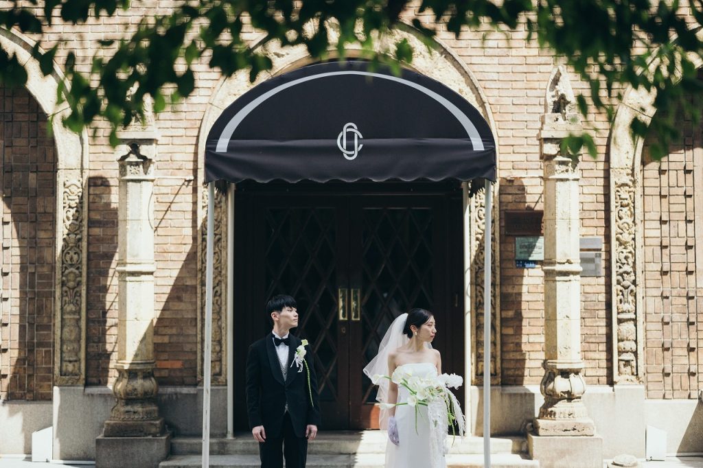 大阪倶楽部の結婚式の朝の一枚