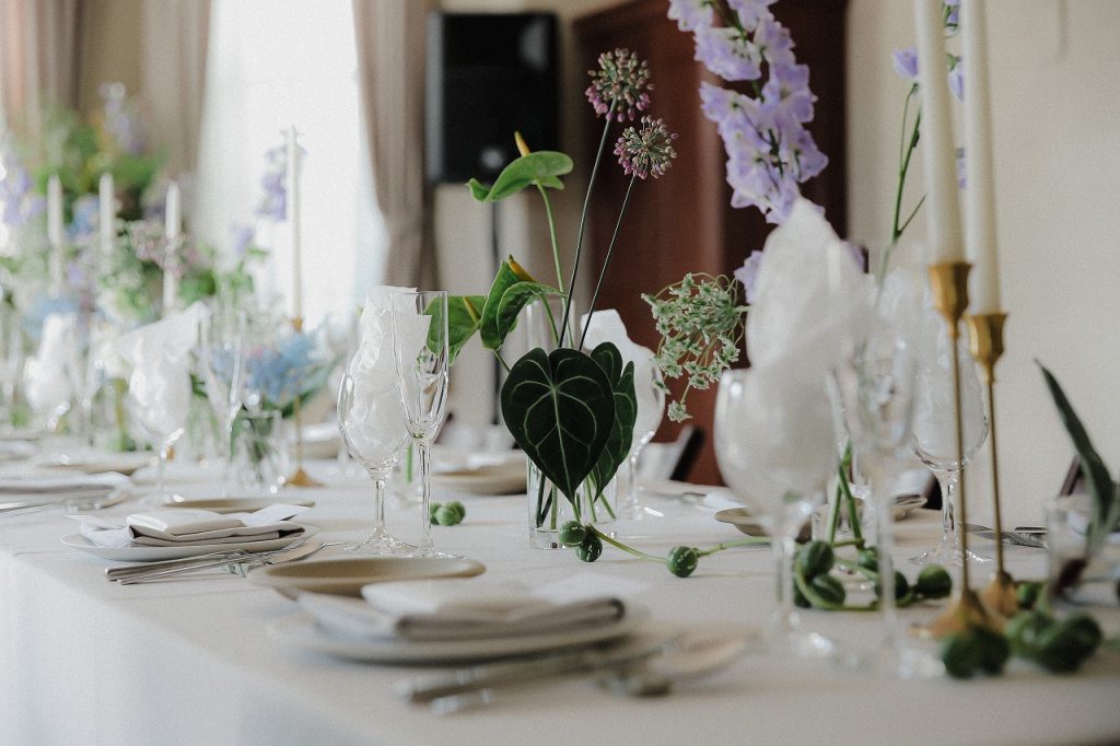 会食会場の装飾