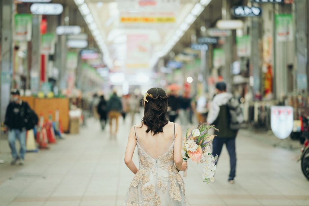 商店街での撮影