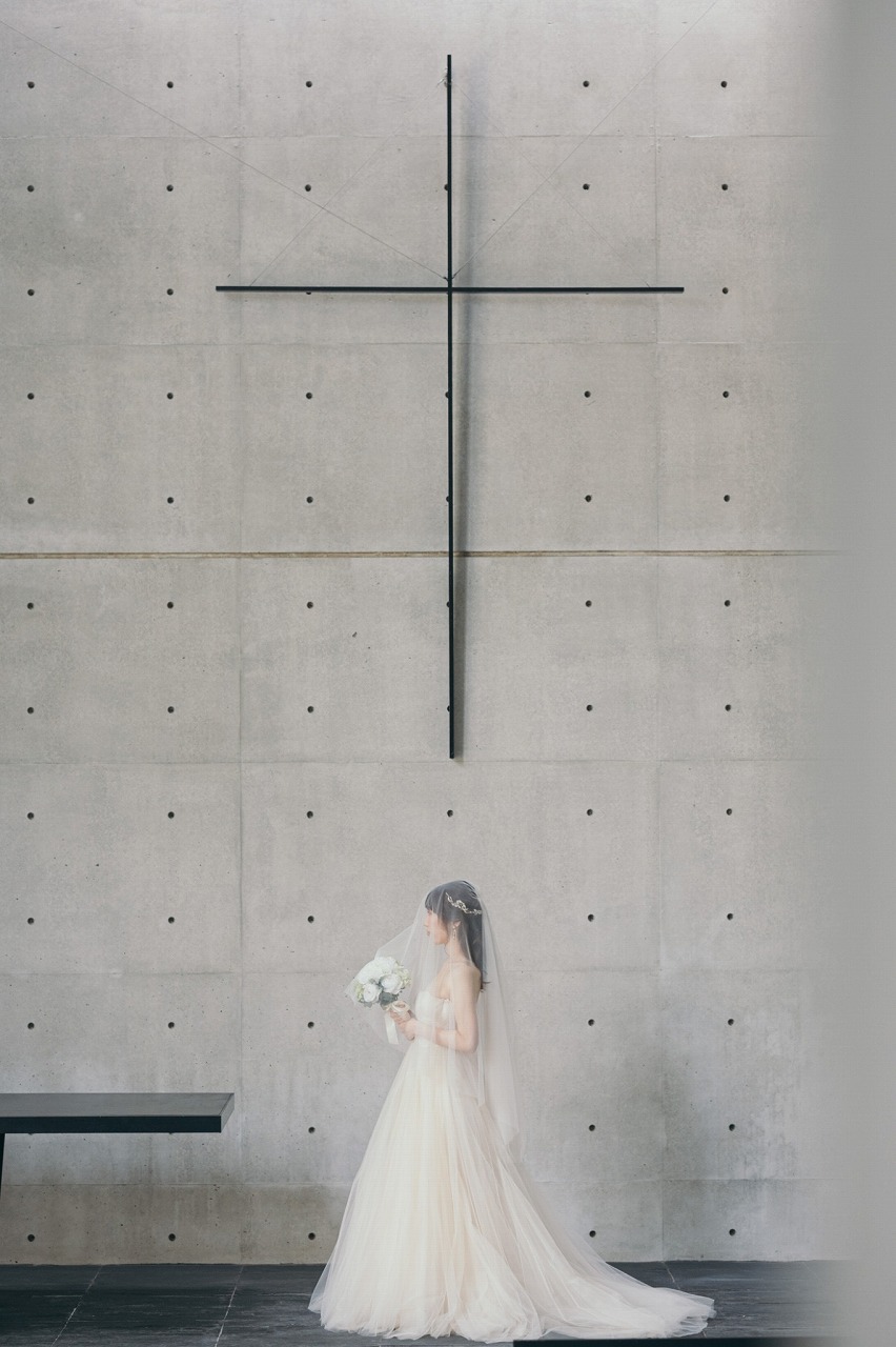 安藤忠雄建築の風の教会で結婚式
