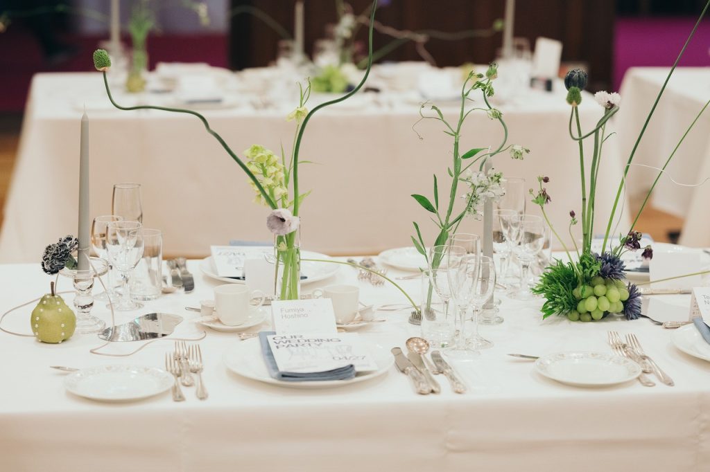 グリーンがコンセプトカラーの装飾